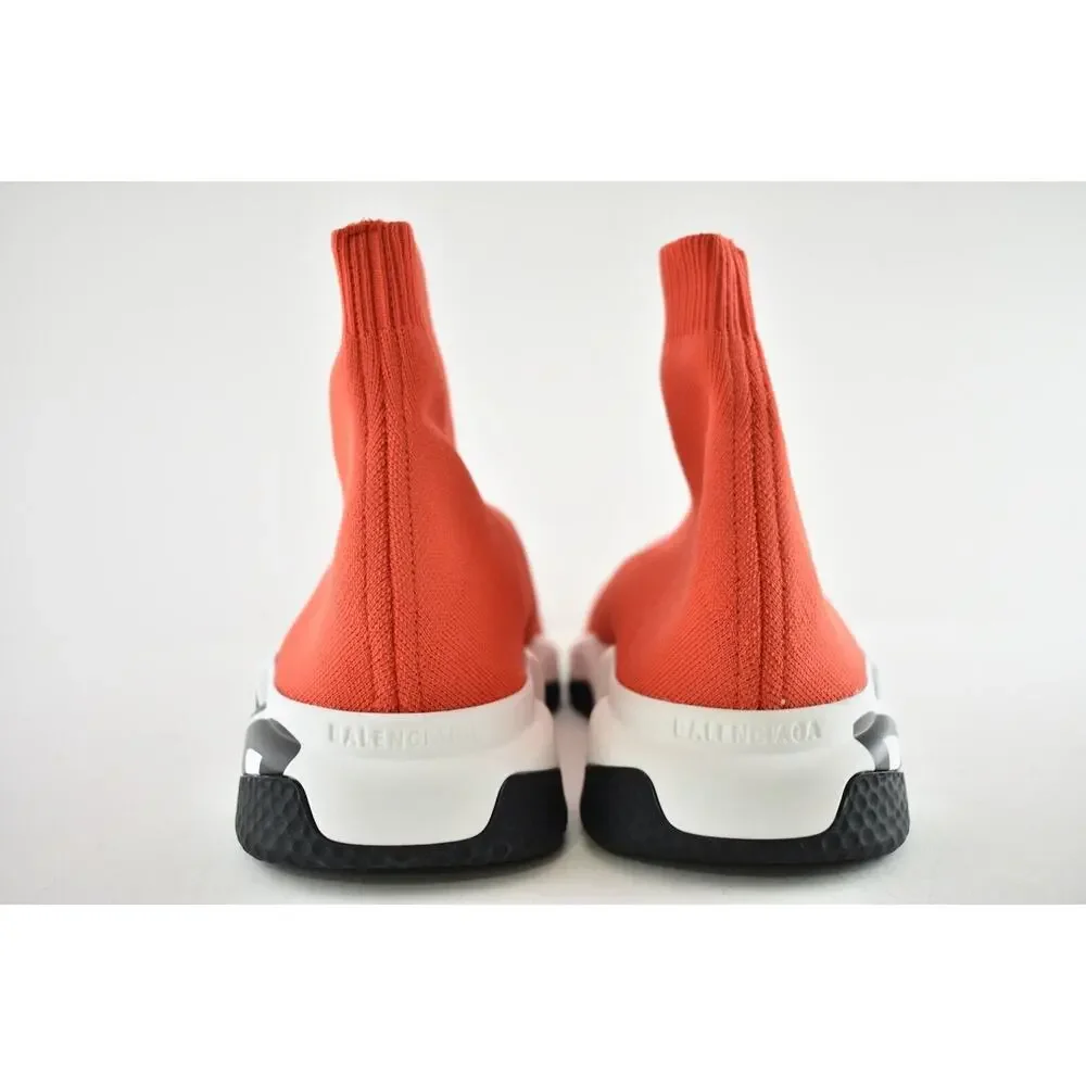 Balenciaga Speed LT Graffiti Sock Red Black White Logo High Top Sneaker 42 9 - Picture 6 of 7